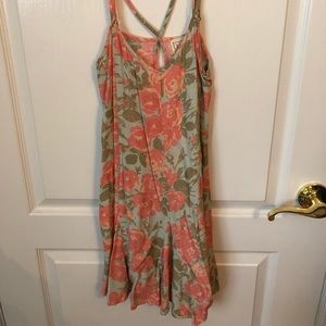 LA Hearts Mint and Peach Skater Dress